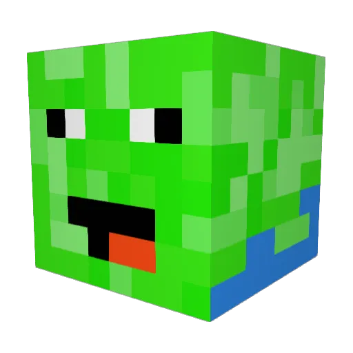 sebkom Minecraft avatar head, 3D render