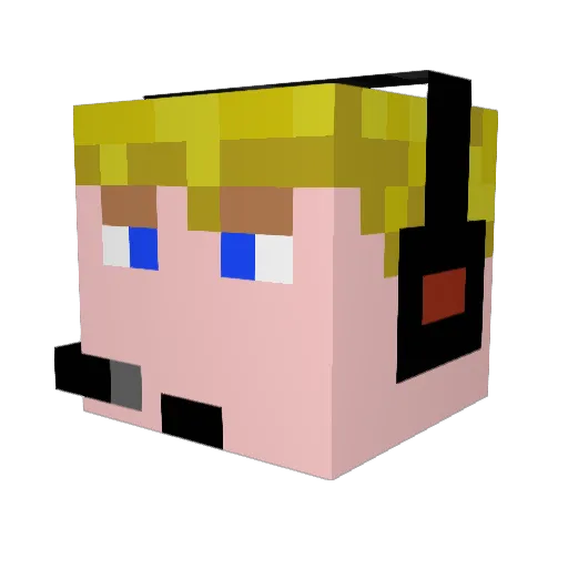 seblinux Minecraft avatar head, 3D render