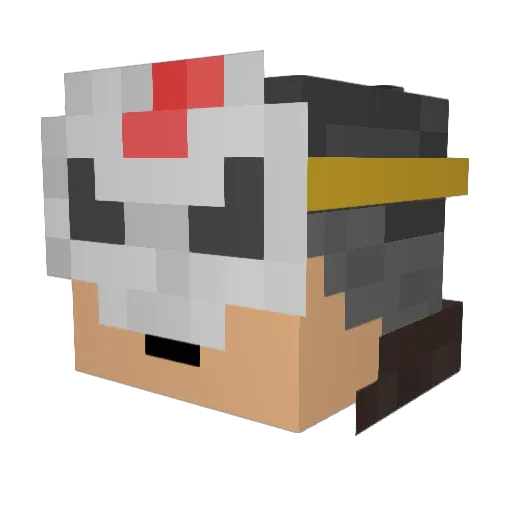 sebryn Minecraft avatar head, 3D render