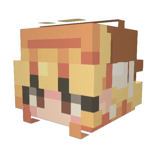 sechewon Minecraft avatar head, 3D render