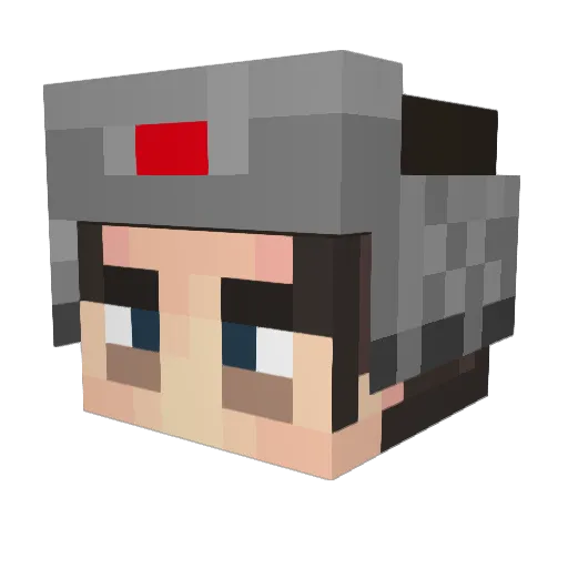 sechs_666 Minecraft avatar head, 3D render