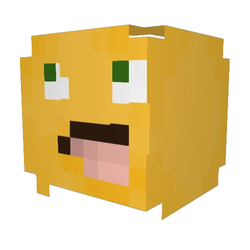 second181 Minecraft avatar head, 3D render