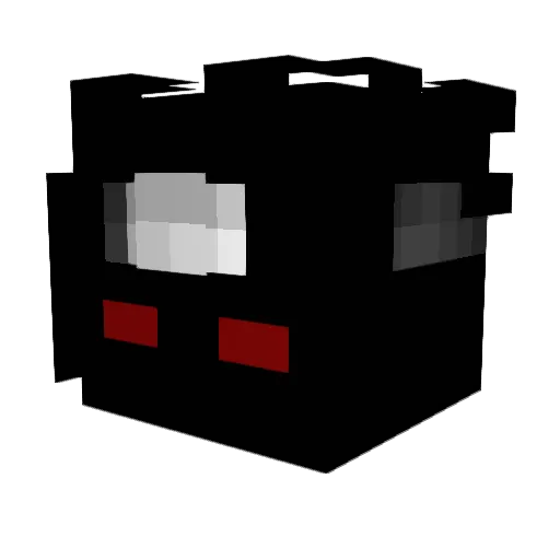 secondJr Minecraft avatar head, 3D render