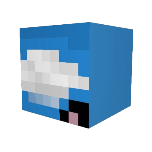 secondPlane Minecraft avatar head, 3D render