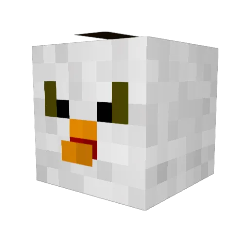 secondtruth Minecraft avatar head, 3D render