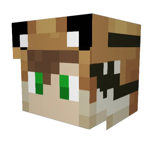 secr0 Minecraft avatar head, 3D render