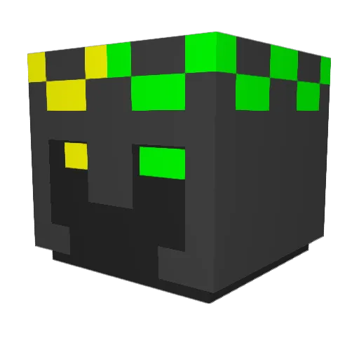 secreato Minecraft avatar head, 3D render