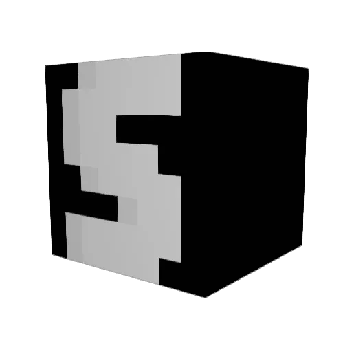 secret_SH Minecraft avatar head, 3D render