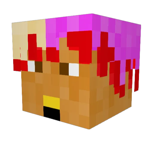 secret_agent88 Minecraft avatar head, 3D render