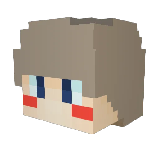 secret_gift Minecraft avatar head, 3D render