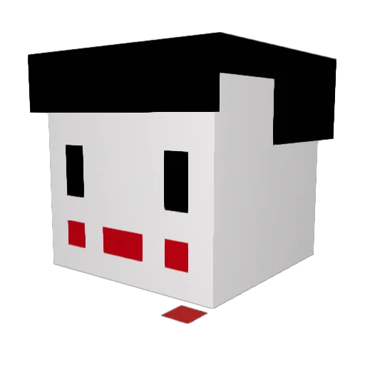 secret_user Minecraft avatar head, 3D render