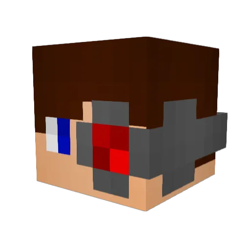 secretagent09 Minecraft avatar head, 3D render