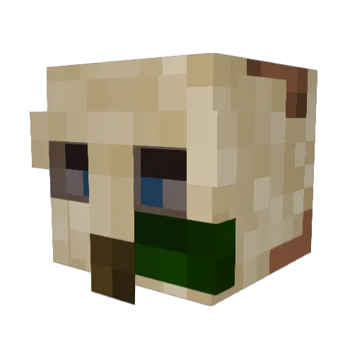 secretariat88 Minecraft avatar head, 3D render