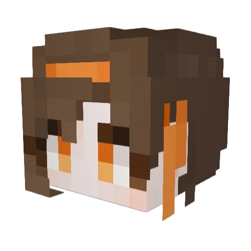 secretgir1 Minecraft avatar head, 3D render