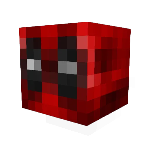 secretlydeadpool Minecraft avatar head, 3D render