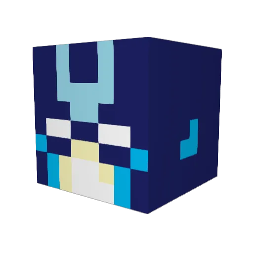 secretsubmariner Minecraft avatar head, 3D render