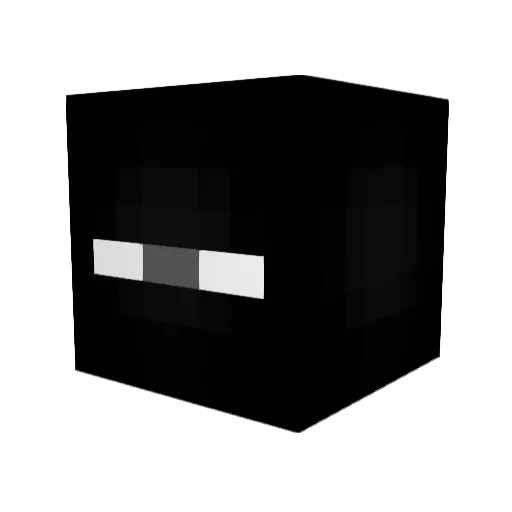 sectury Minecraft avatar head, 3D render