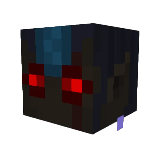 secul Minecraft avatar head, 3D render