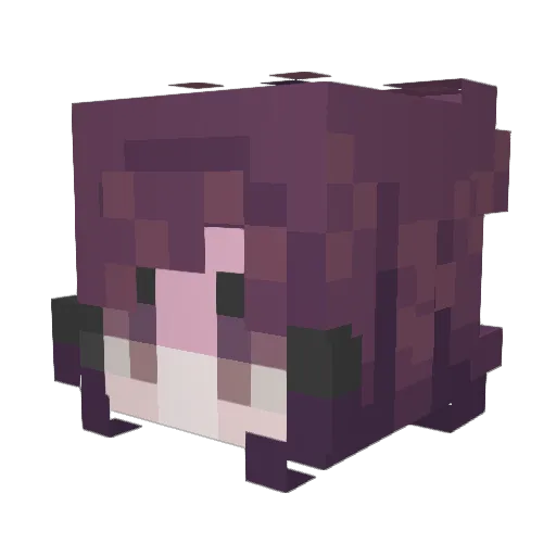 secur32 Minecraft avatar head, 3D render
