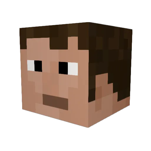 sed1er Minecraft avatar head, 3D render