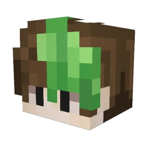 sed_fire Minecraft avatar head, 3D render