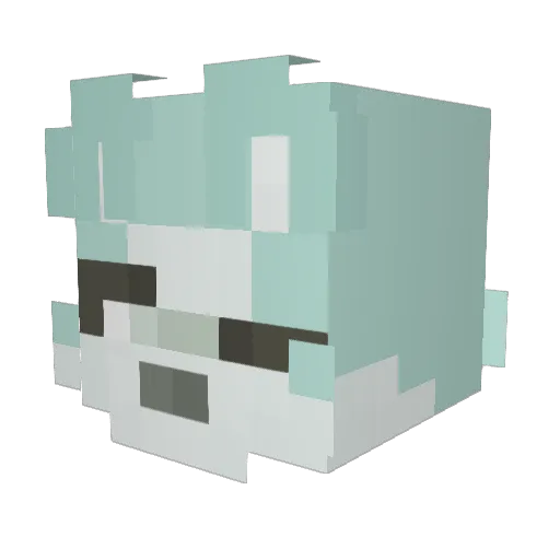 sedkeenup Minecraft avatar head, 3D render