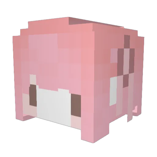 sedling Minecraft avatar head, 3D render