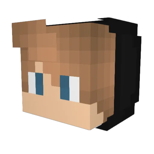 sedser Minecraft avatar head, 3D render