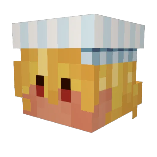 seeaboe Minecraft avatar head, 3D render