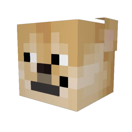 seechannel Minecraft avatar head, 3D render