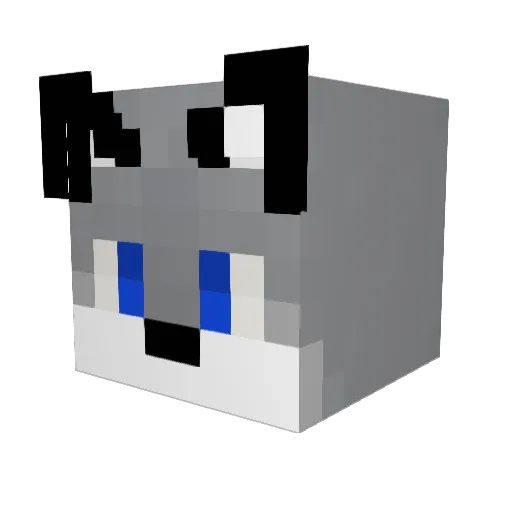 seed1742 Minecraft avatar head, 3D render