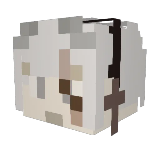 seed_of_light Minecraft avatar head, 3D render