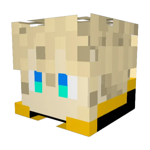seedinse Minecraft avatar head, 3D render