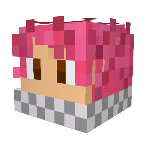 seedlings Minecraft avatar head, 3D render