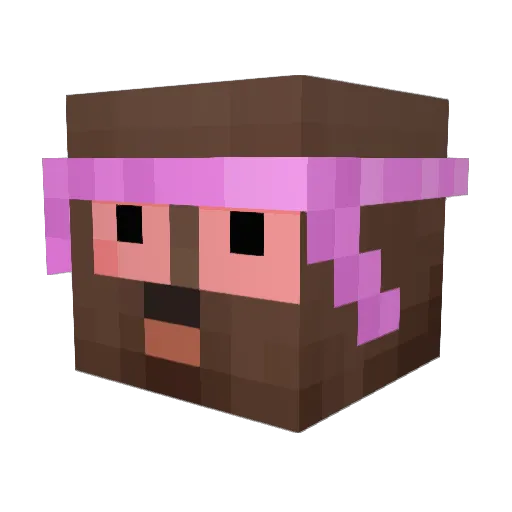 seegii Minecraft avatar head, 3D render