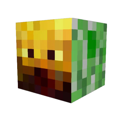 seempie Minecraft avatar head, 3D render