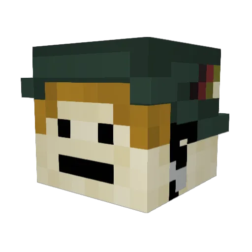 seemsian Minecraft avatar head, 3D render