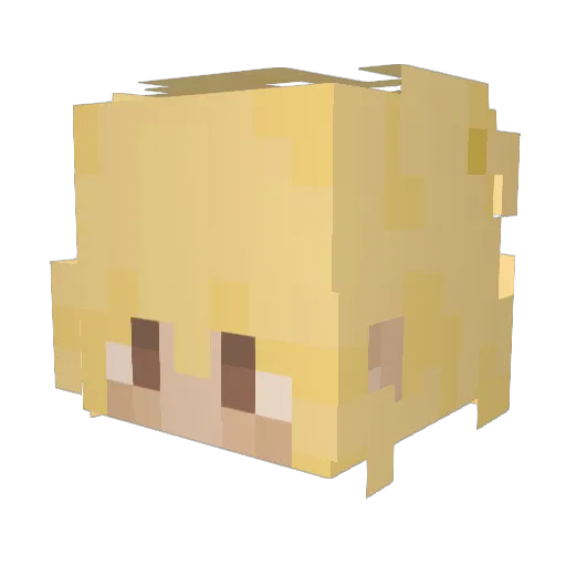 seevenstars Minecraft avatar head, 3D render