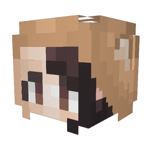seey Minecraft avatar head, 3D render