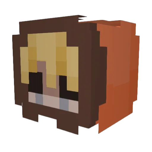 sefawier Minecraft avatar head, 3D render