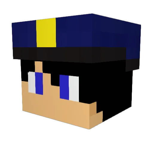 seffilia Minecraft avatar head, 3D render