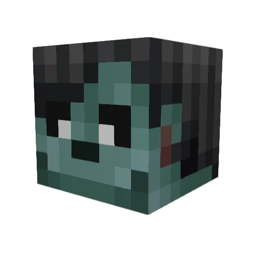 sefinko Minecraft avatar head, 3D render