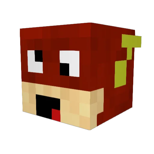 segasimi Minecraft avatar head, 3D render
