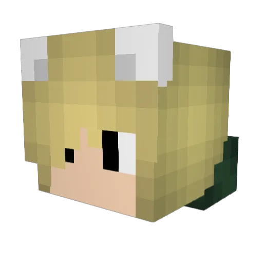 segfaultvicta Minecraft avatar head, 3D render