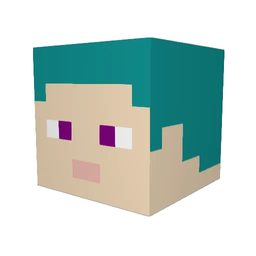 segminecraft Minecraft avatar head, 3D render