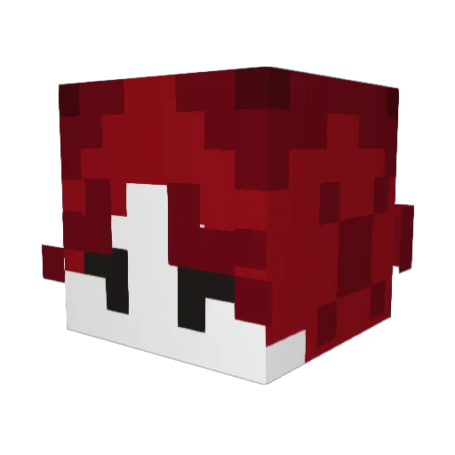 seguba Minecraft avatar head, 3D render