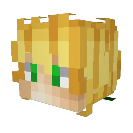 seguzz Minecraft avatar head, 3D render