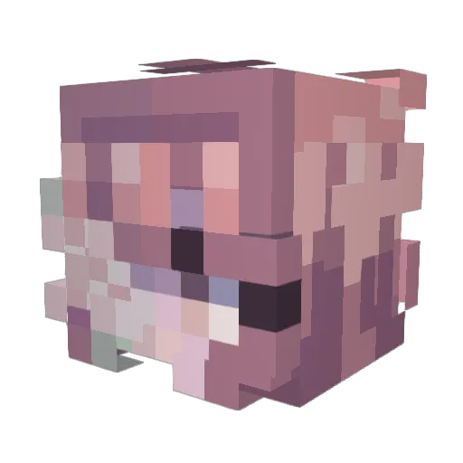 seifyun Minecraft avatar head, 3D render