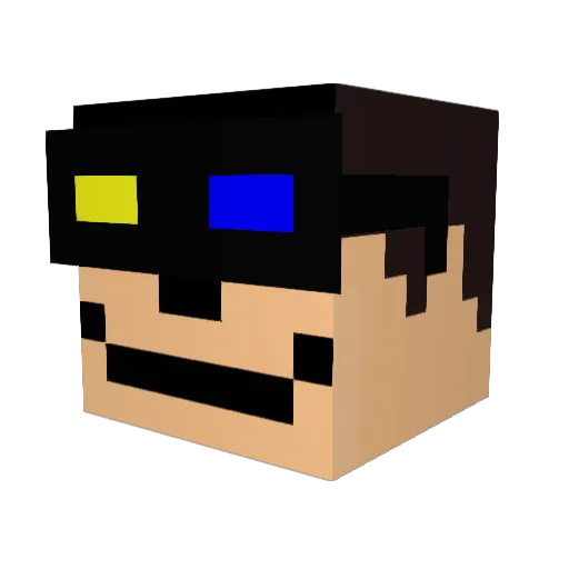 seihyo Minecraft avatar head, 3D render