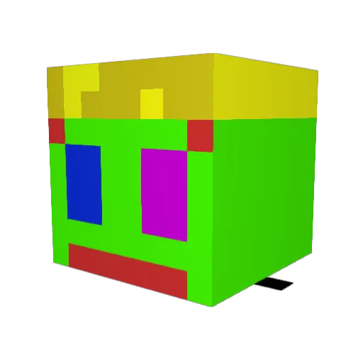 seiij Minecraft avatar head, 3D render